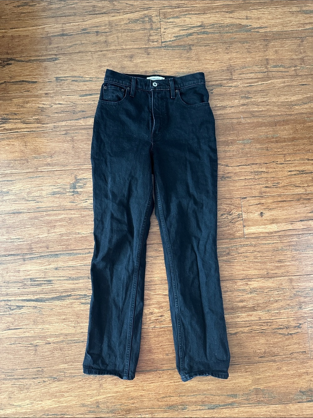 Abercrombie & Fitch The '90s Straight Ultra High Rise Jeans - Black